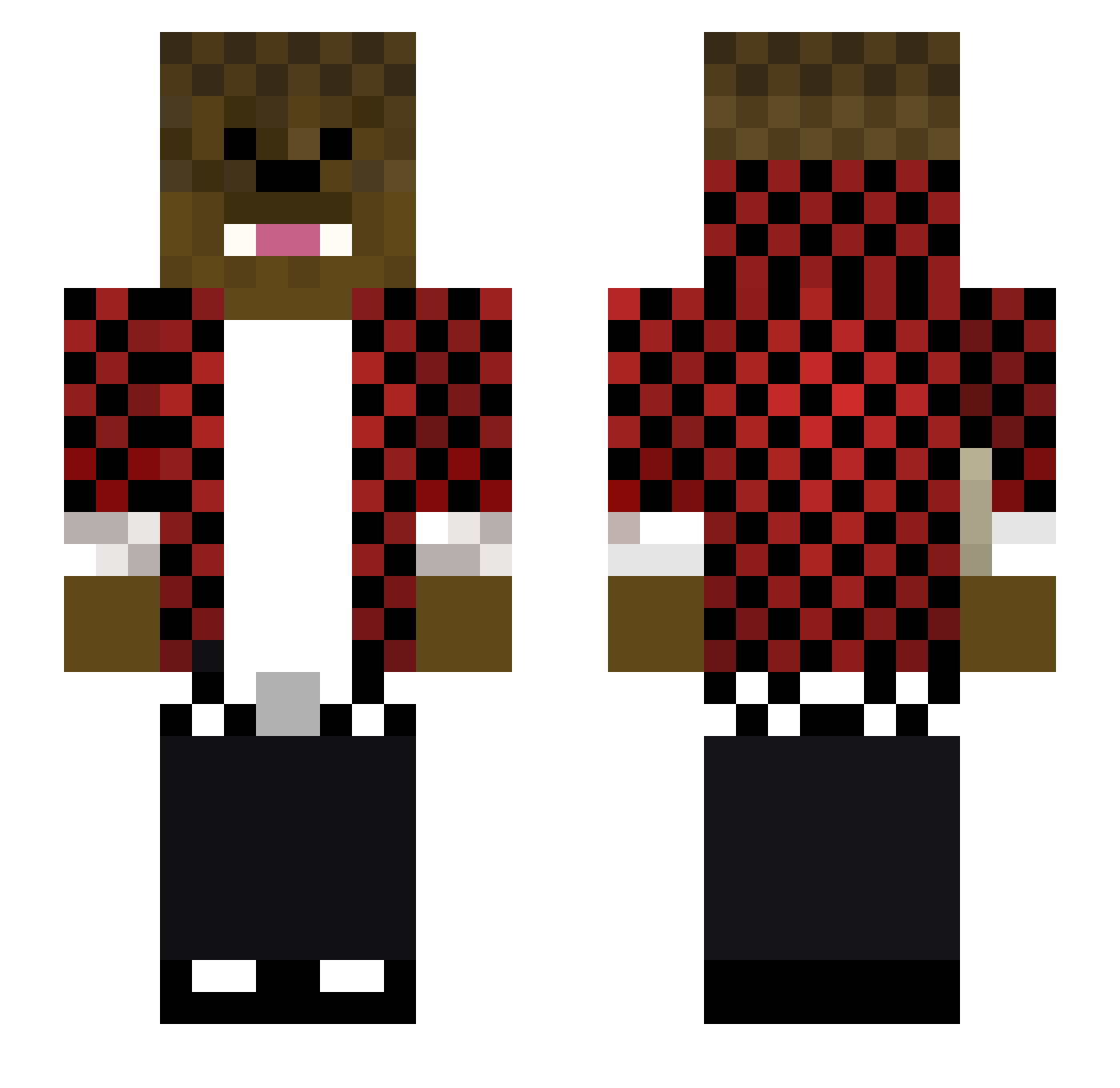 BabyDom Minecraft skin, front and back view