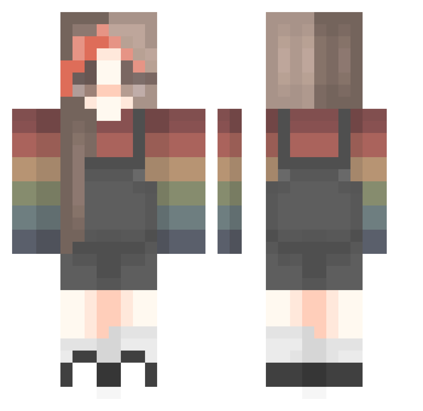 astapenok Minecraft skin, front and back view