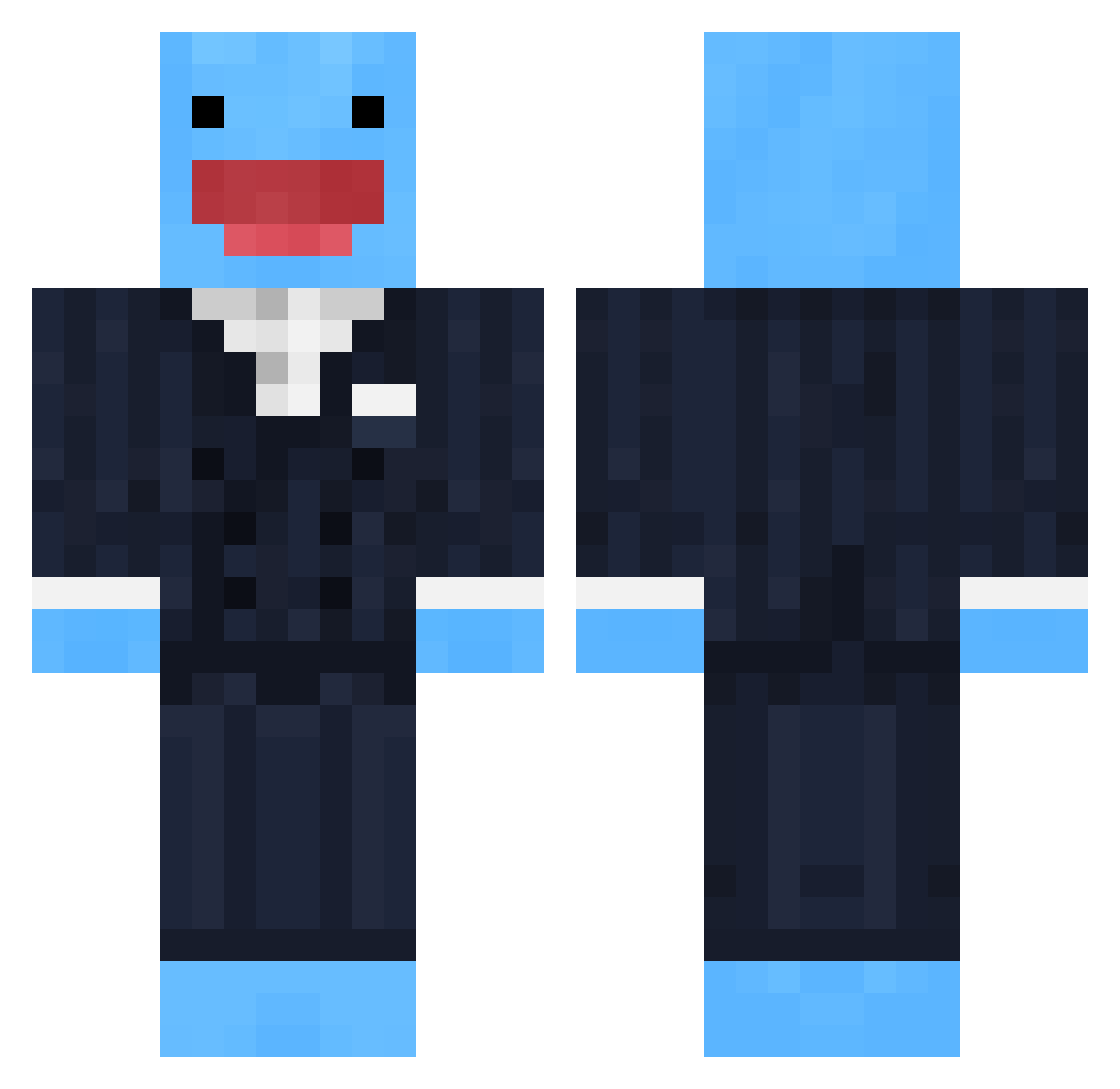 Dragon129 Minecraft skin, front and back view