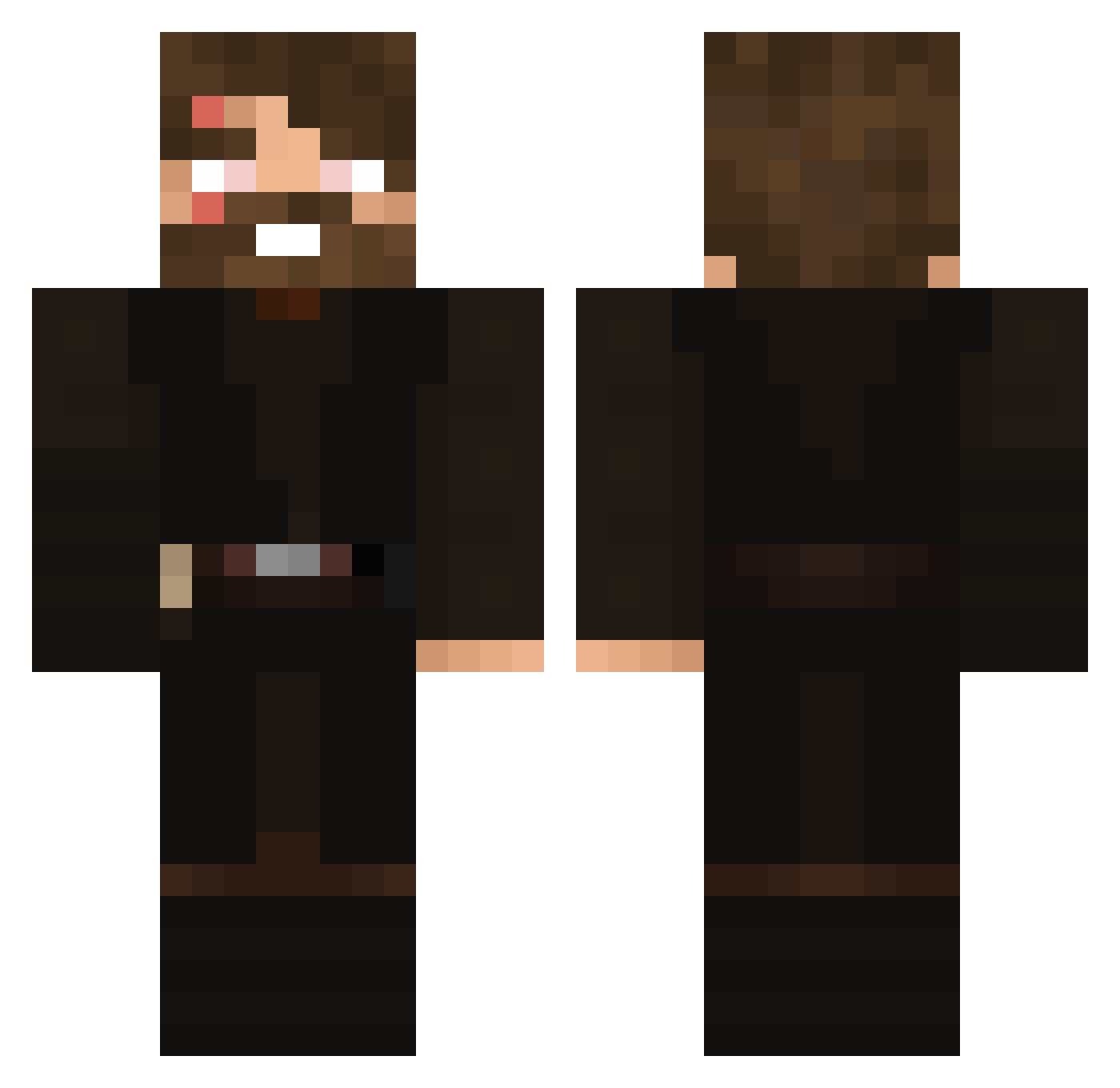 Apathies Minecraft skin, front and back view