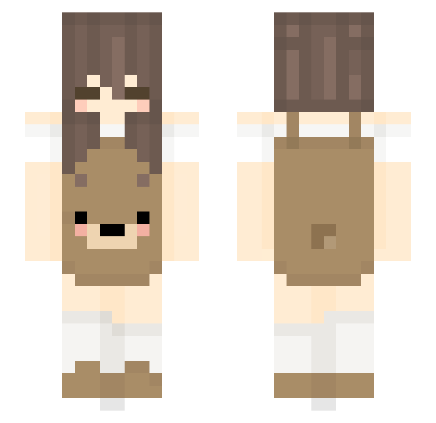 xxxMASTERxxx Minecraft skin, front and back view