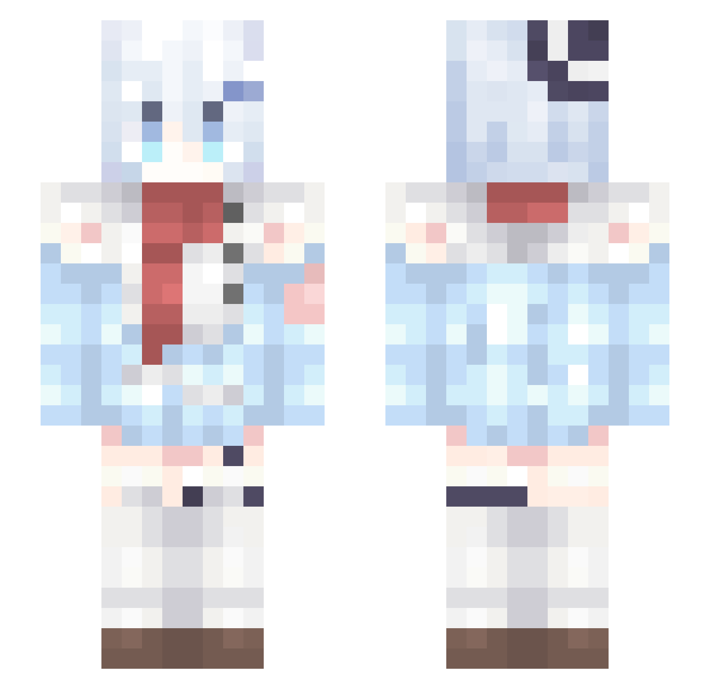 yang_mm Minecraft skin, front and back view