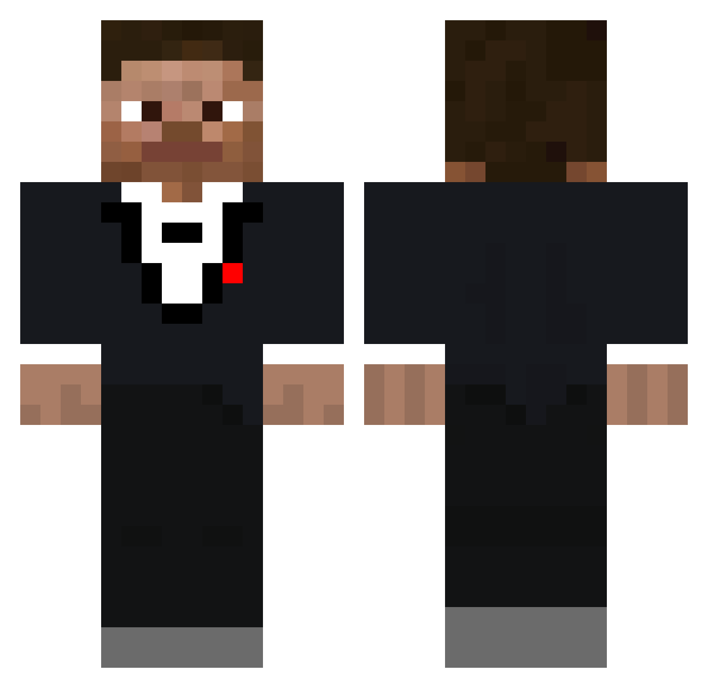 CaptainYeet60 Minecraft skin, front and back view