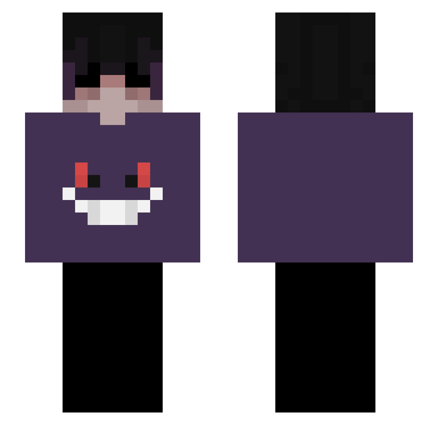 consapevole Minecraft skin, front and back view