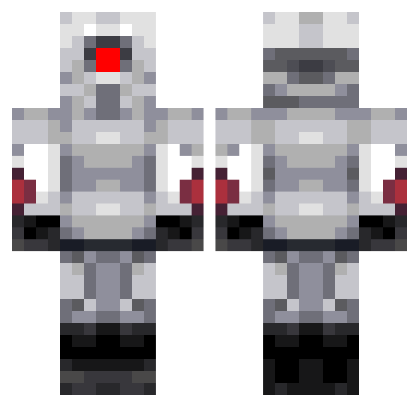 SCP087b Minecraft skin, front and back view
