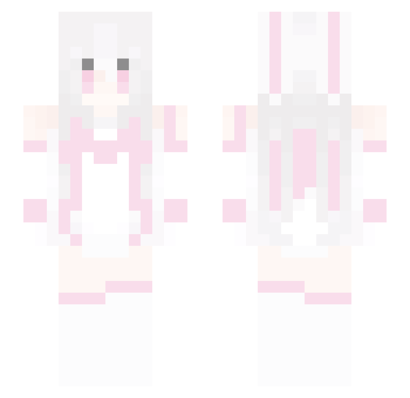 Rummyya Minecraft skin, front and back view