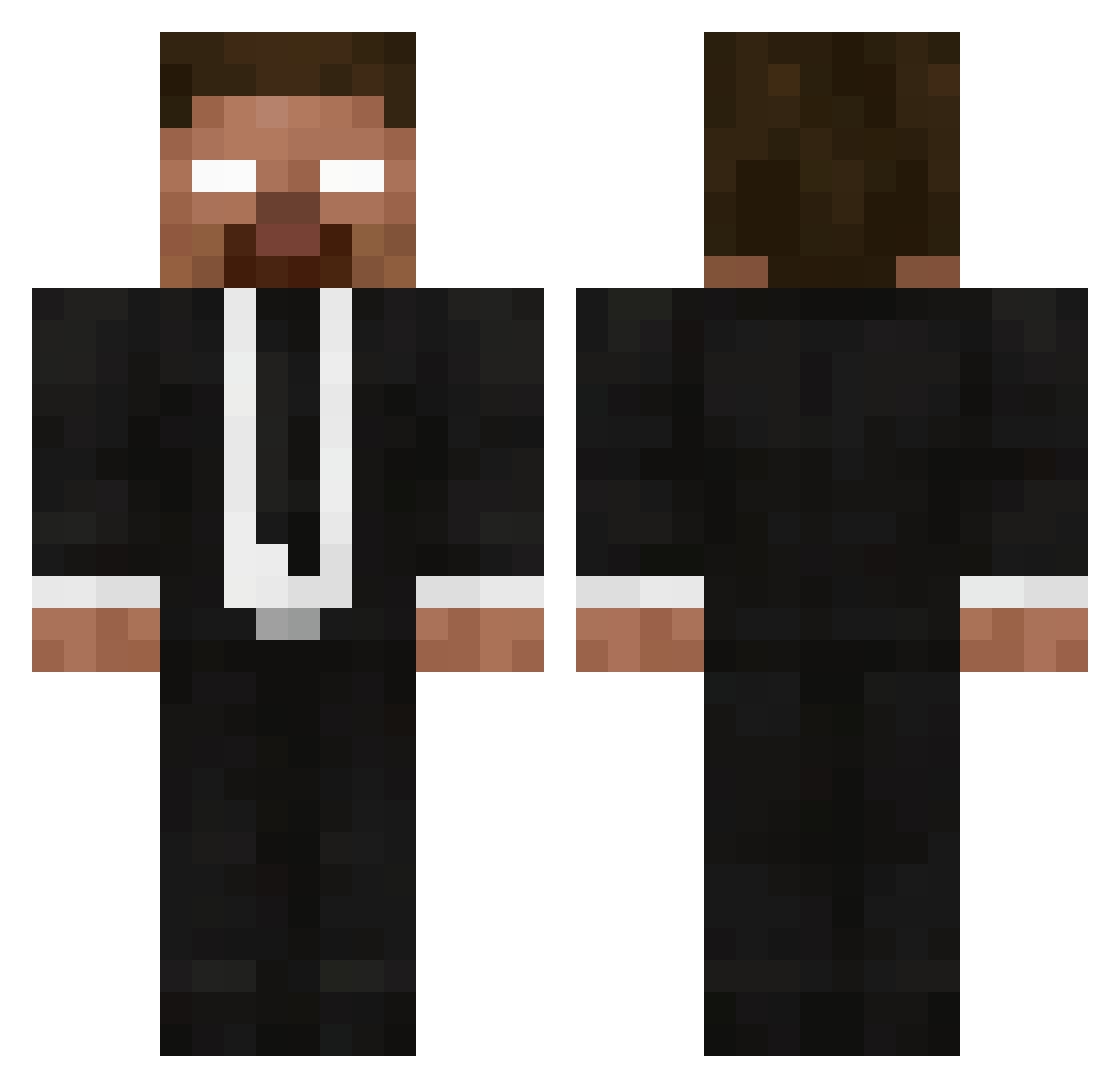 Jerry2707_ Minecraft skin, front and back view