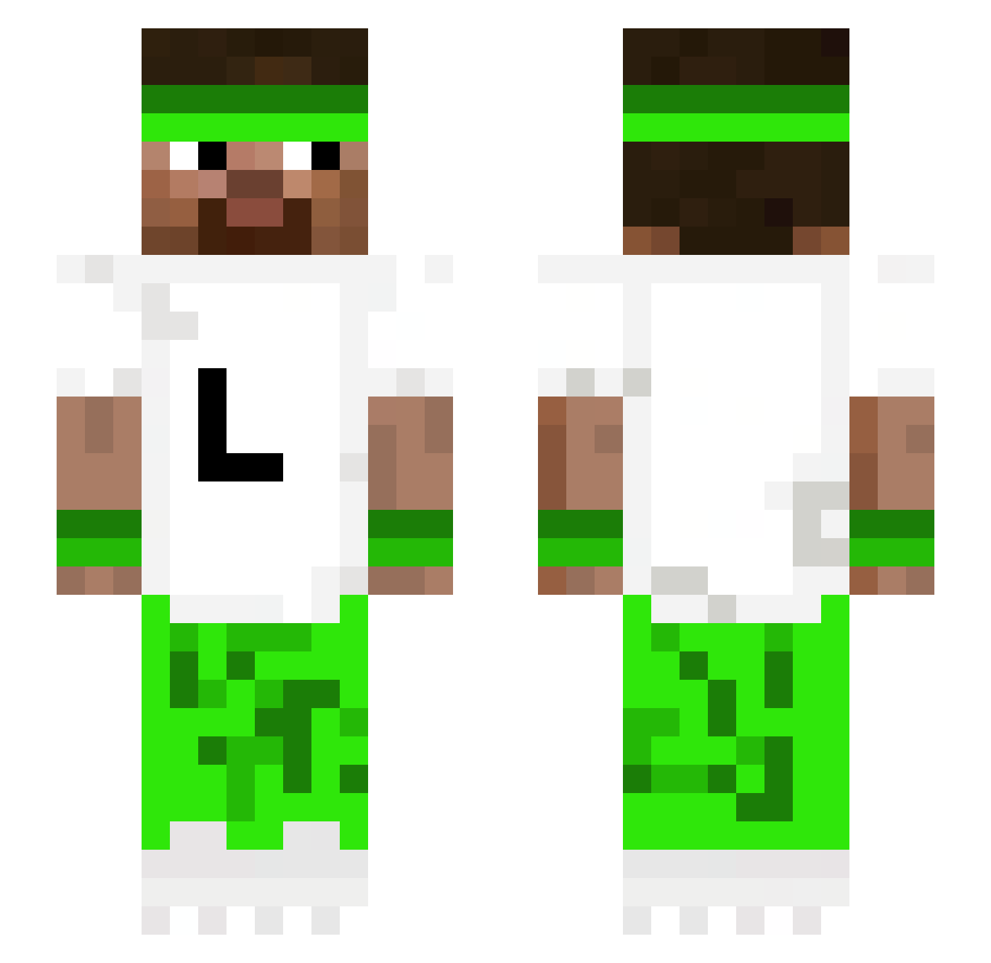kuriereq Minecraft skin, front and back view