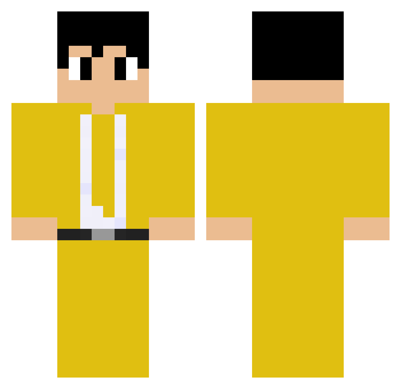 CzechJan Minecraft skin, front and back view