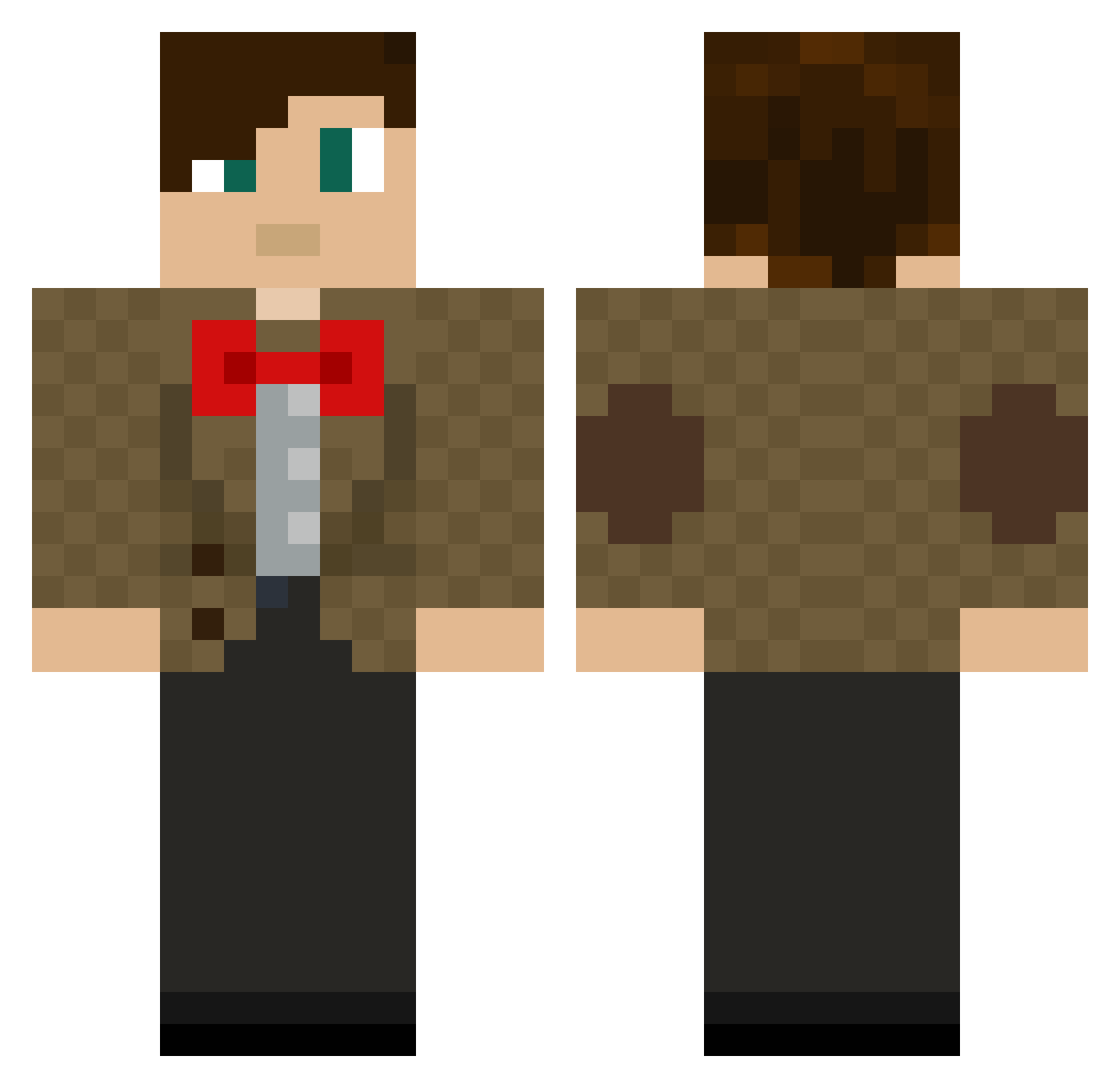 Viktor Minecraft skin, front and back view