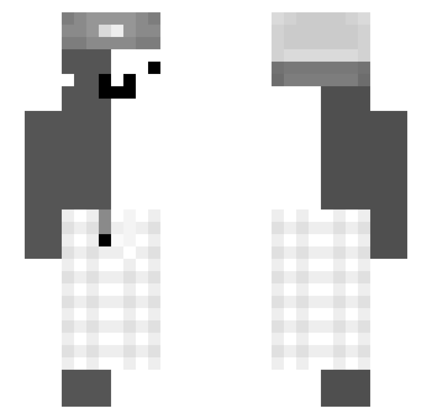 GreyLogs2022 Minecraft skin, front and back view