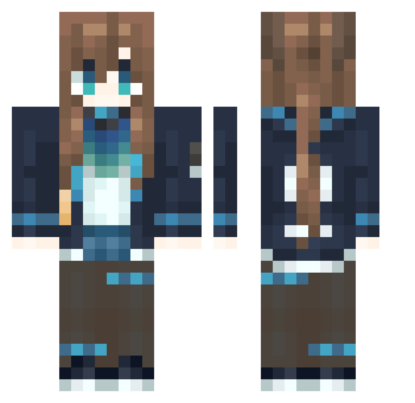 zch8848 Minecraft skin, front and back view