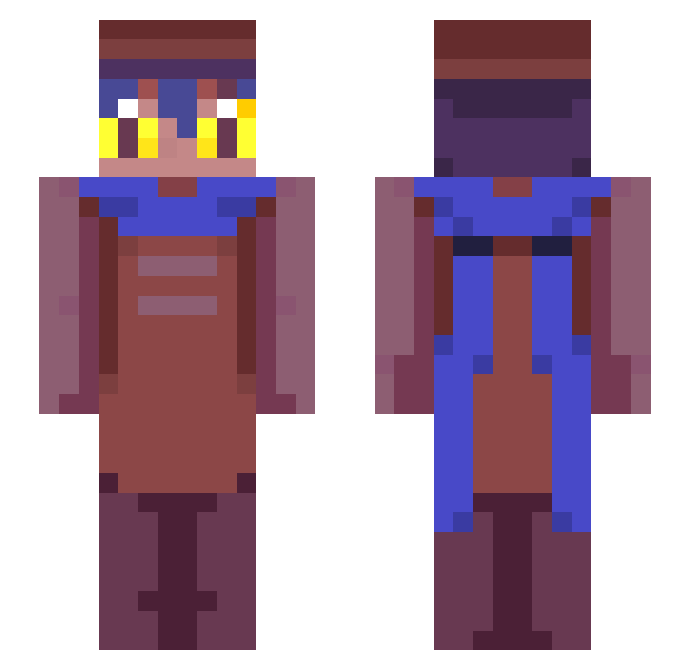 choraproneutro Minecraft skin, front and back view