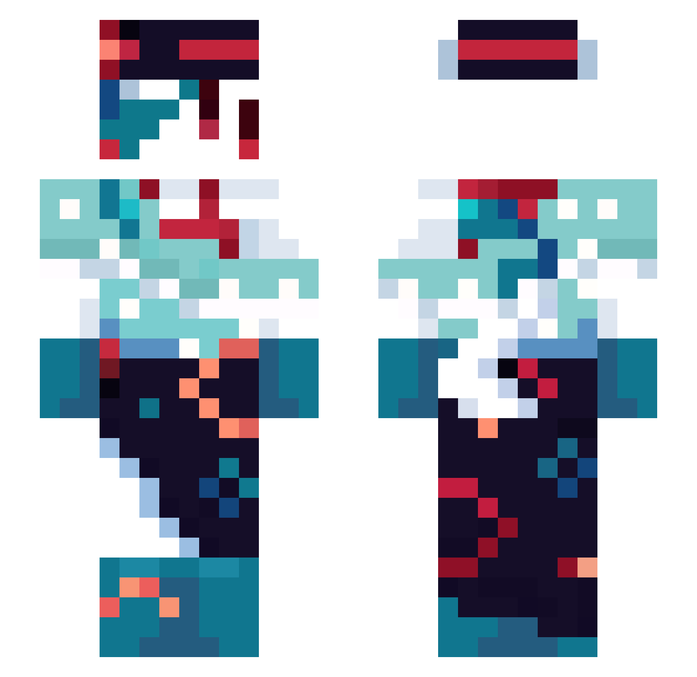 Ylian_1301 Minecraft skin, front and back view