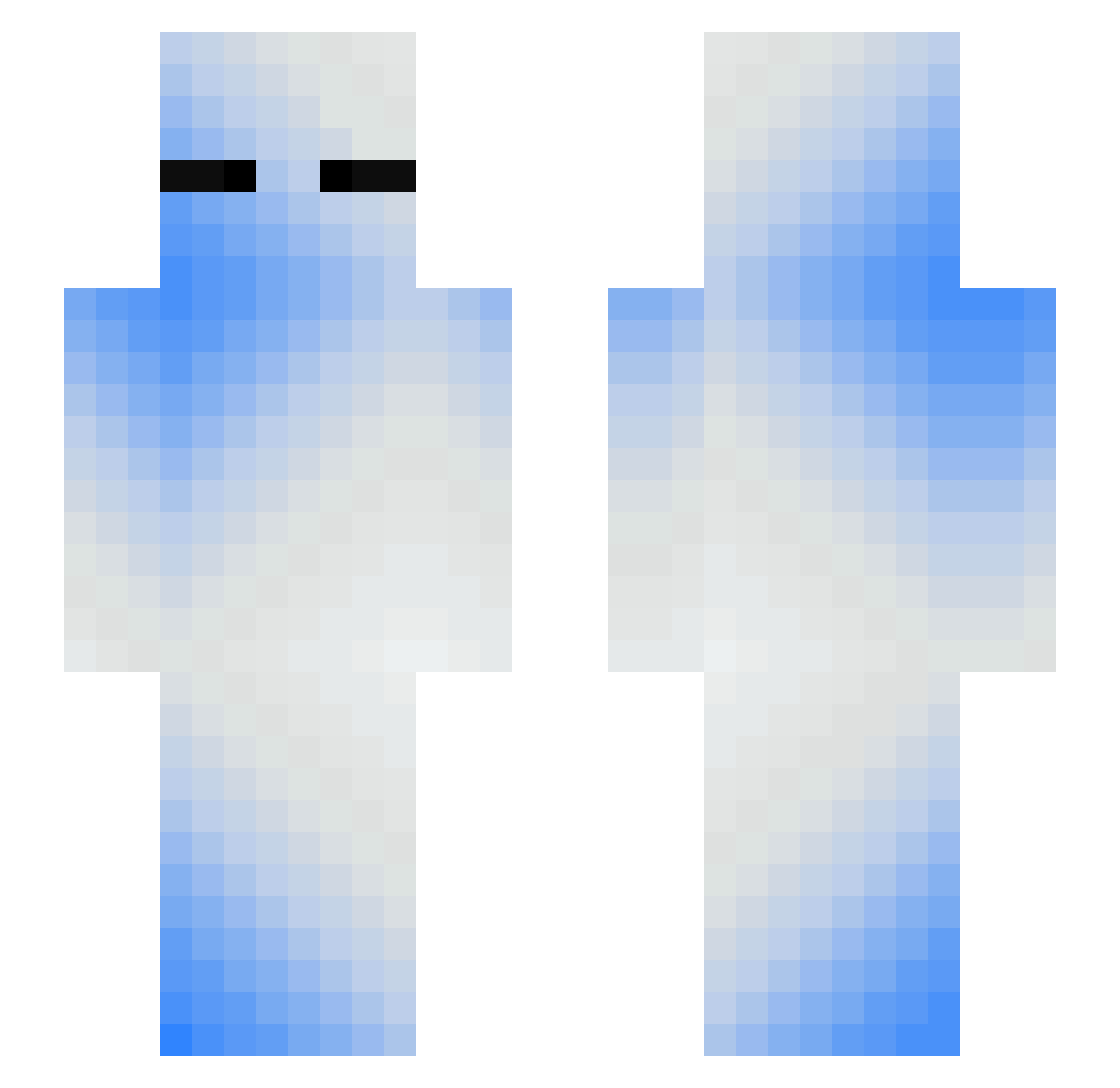 4ZXR Minecraft skin, front and back view