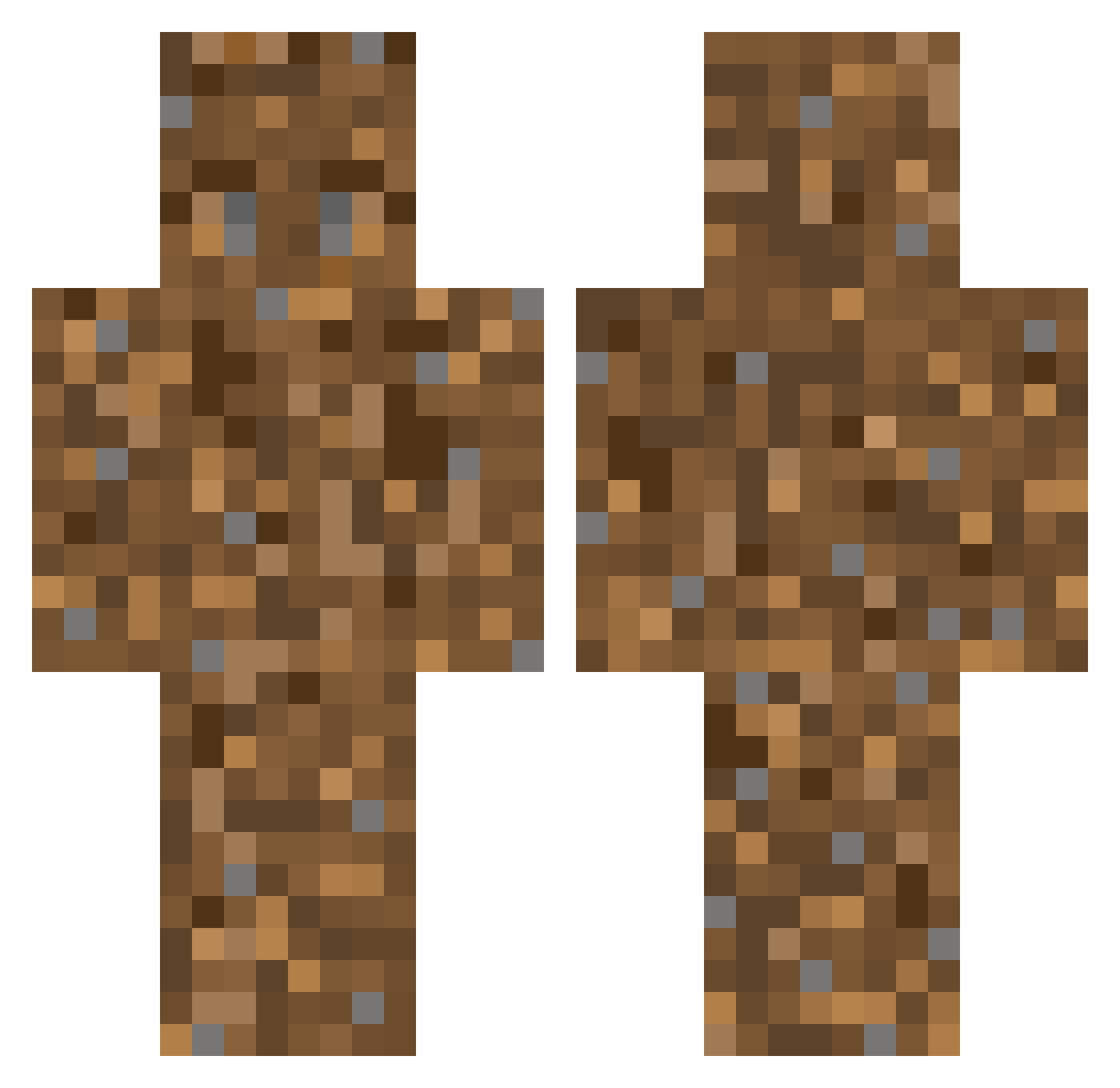 Jam51 Minecraft skin, front and back view