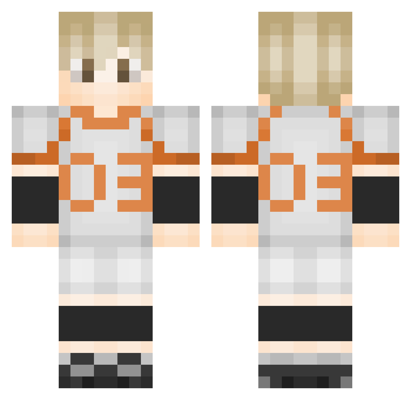 spaceboy78 Minecraft skin, front and back view