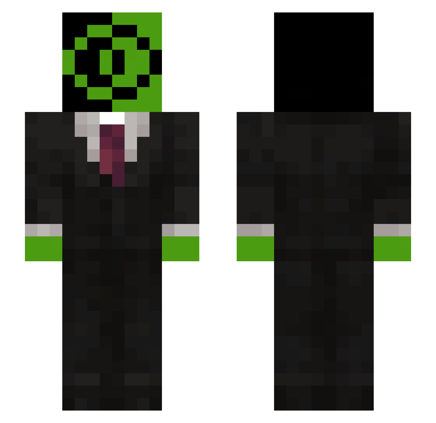 nvidiacontainer Minecraft skin, front and back view