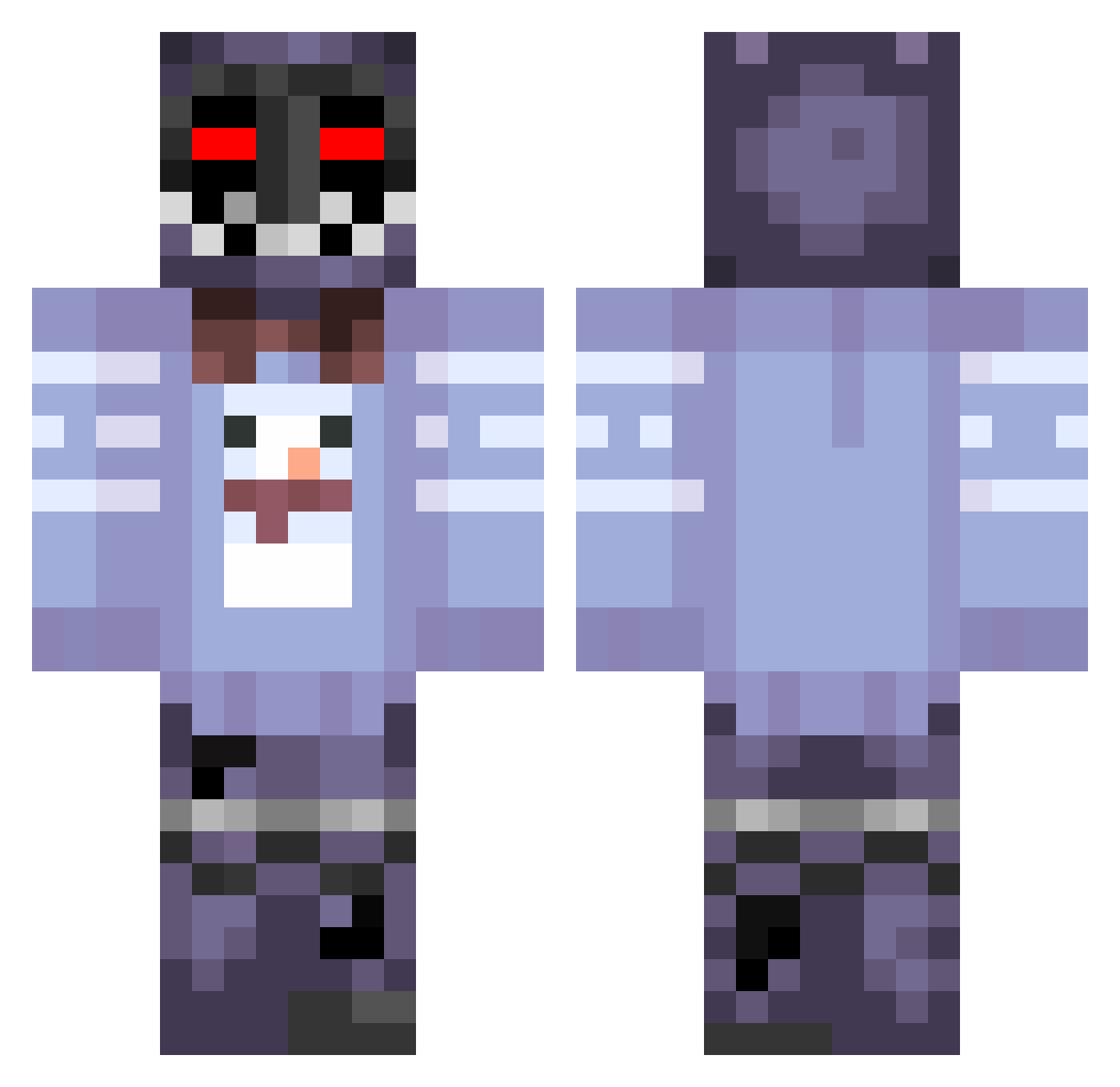Shdow_Kinght Minecraft skin, front and back view