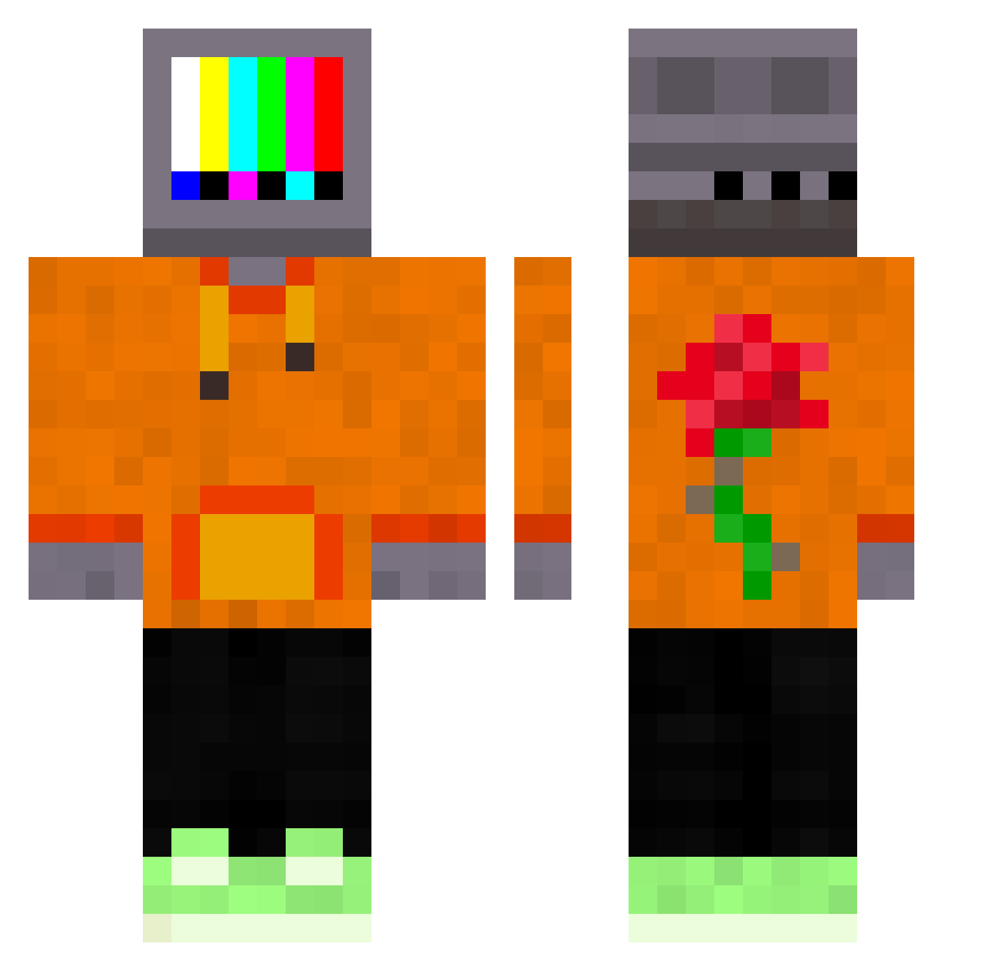 Tony_Minecrafter Minecraft skin, front and back view