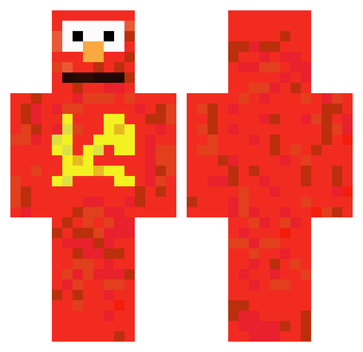 schlxmpel Minecraft skin, front and back view