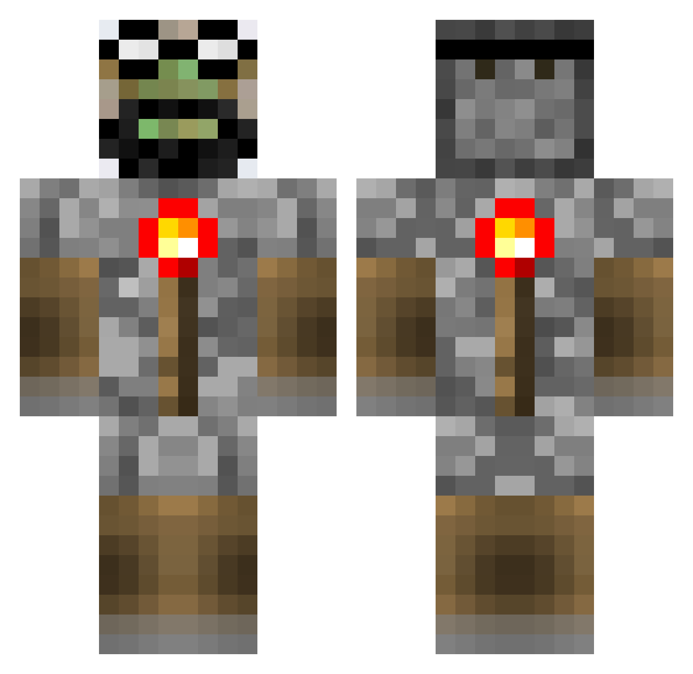 donpot93 Minecraft skin, front and back view