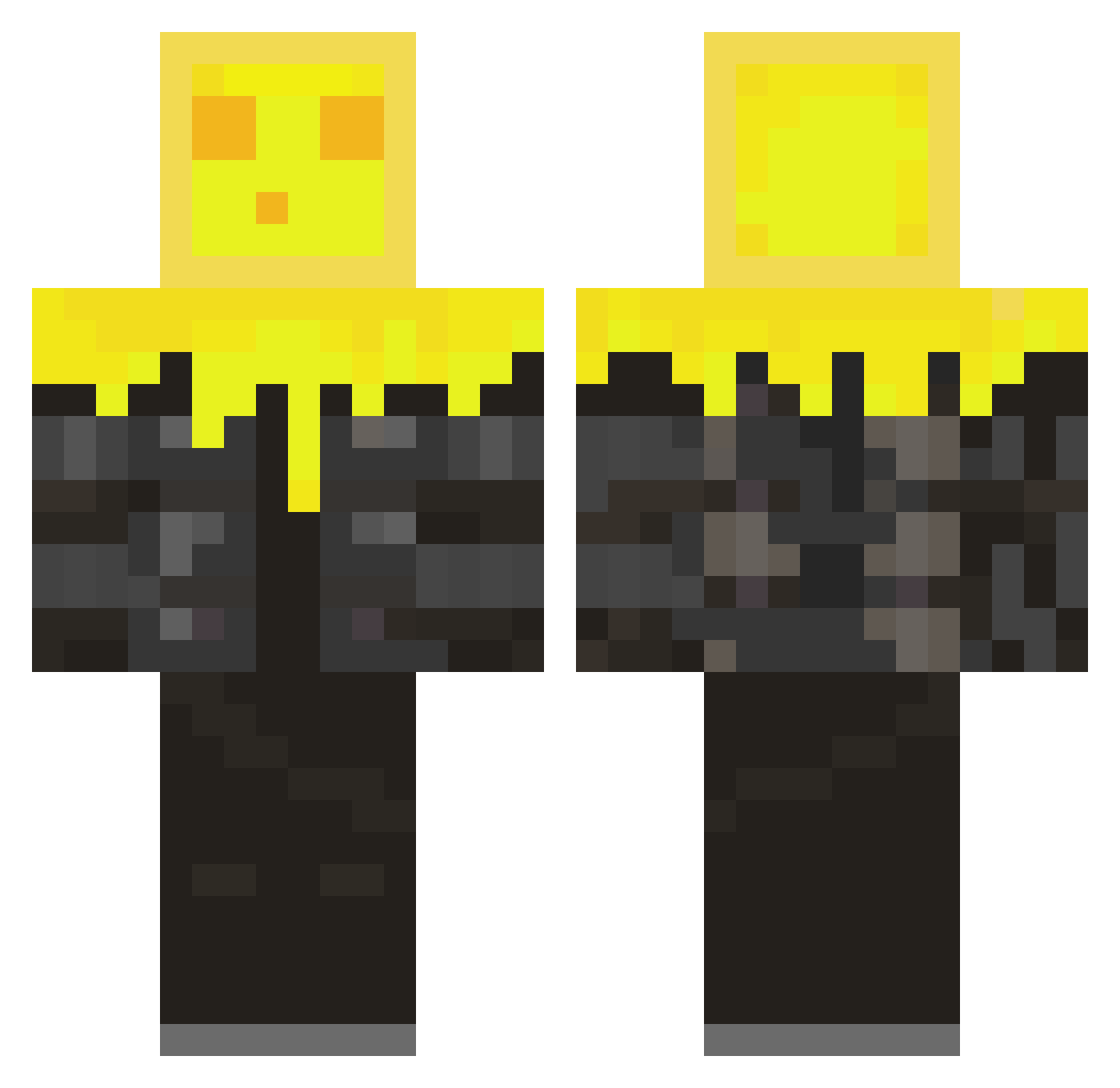 0Vlayer0 Minecraft skin, front and back view