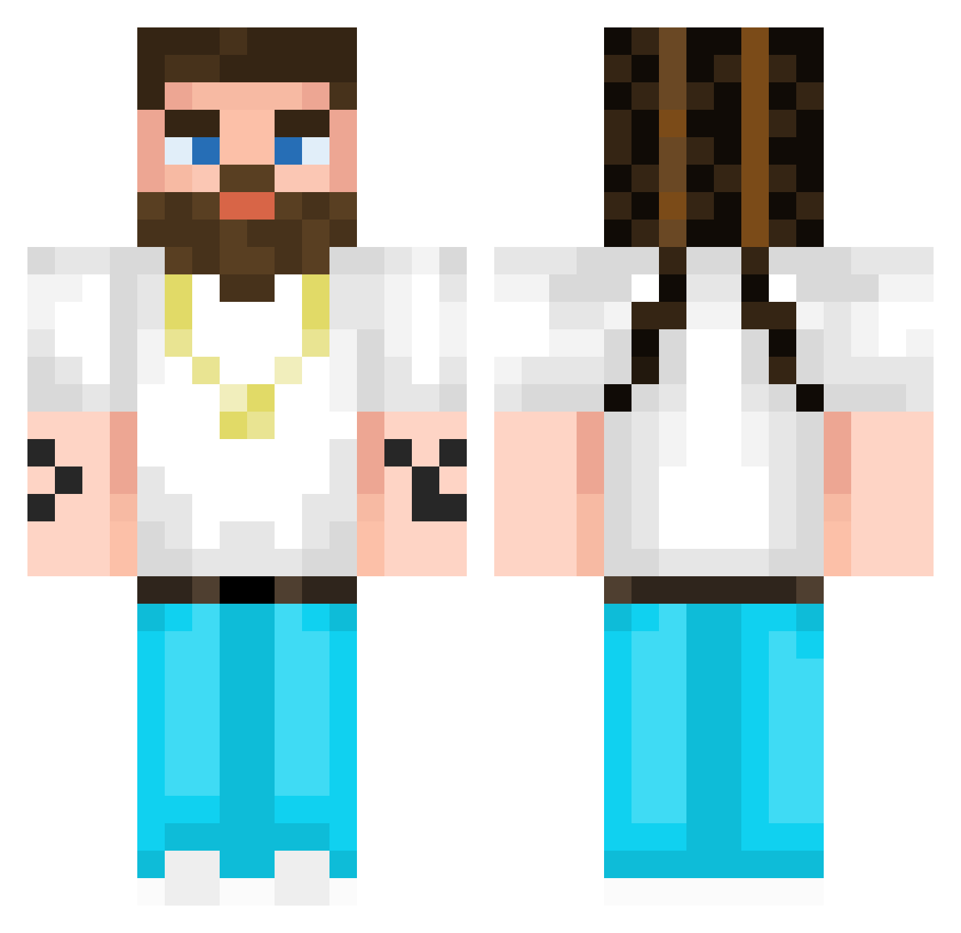 CanadianH22 Minecraft skin, front and back view