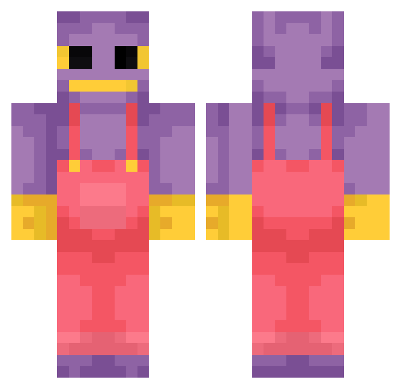 blondie_uwu Minecraft skin, front and back view