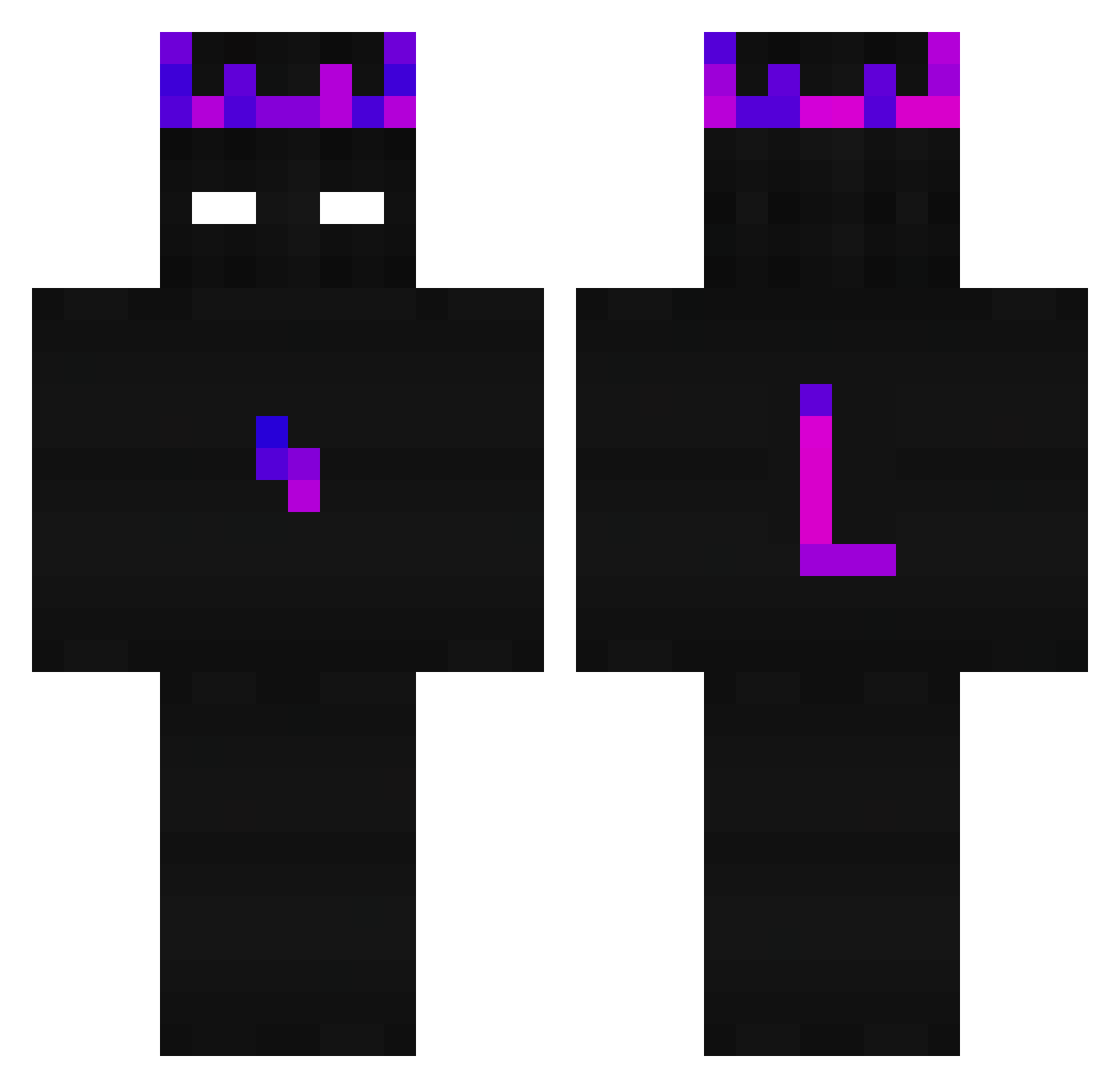 RAGNAROK321 Minecraft skin, front and back view