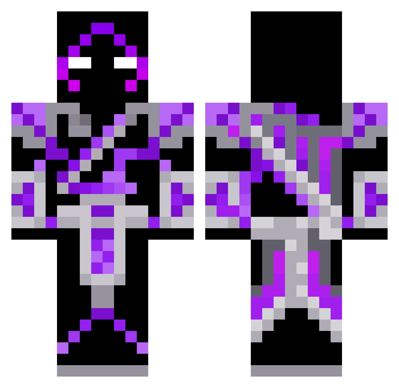 Akkarin_Godefroy Minecraft skin, front and back view