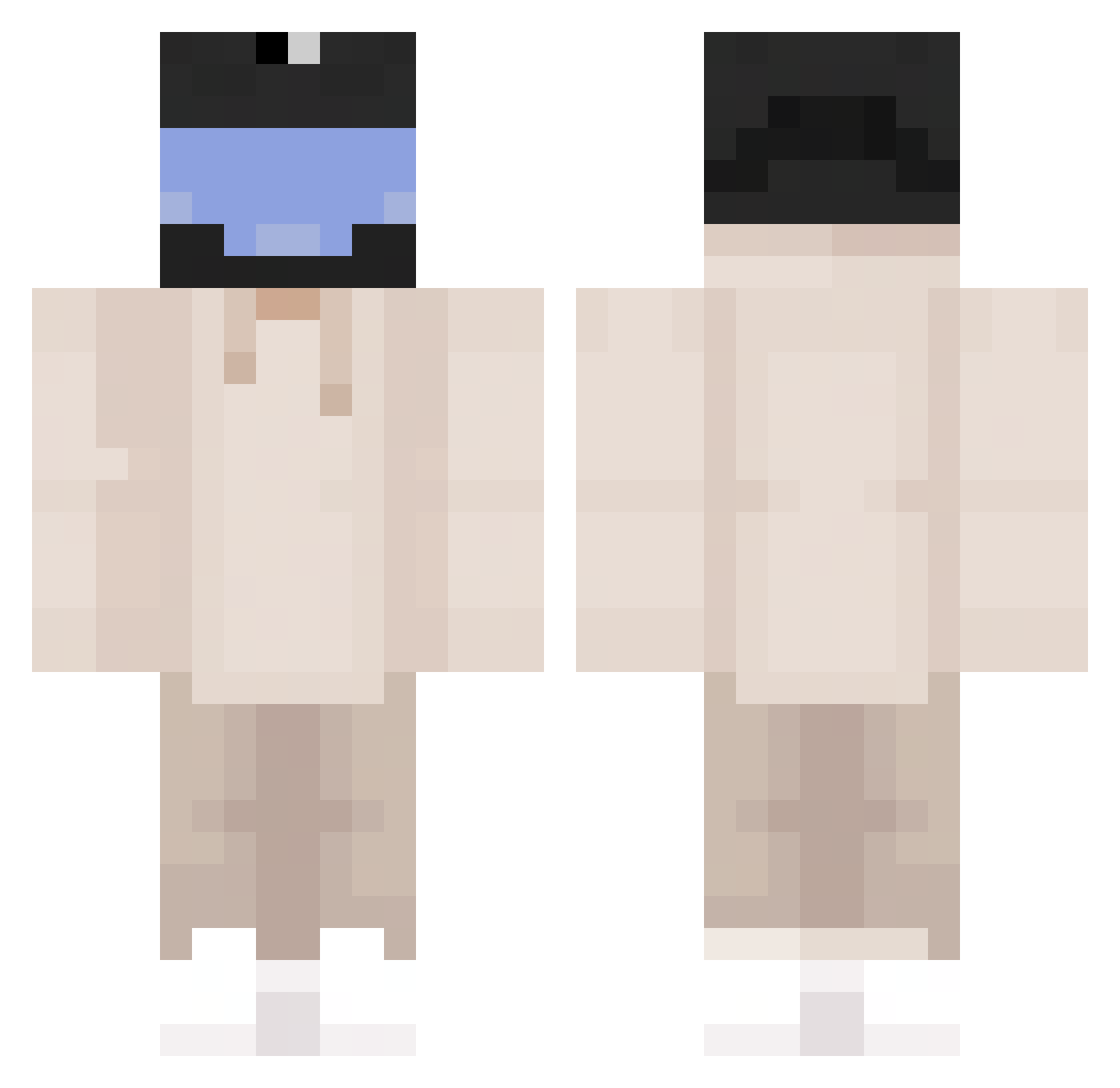 _WhiteMood_ Minecraft skin, front and back view