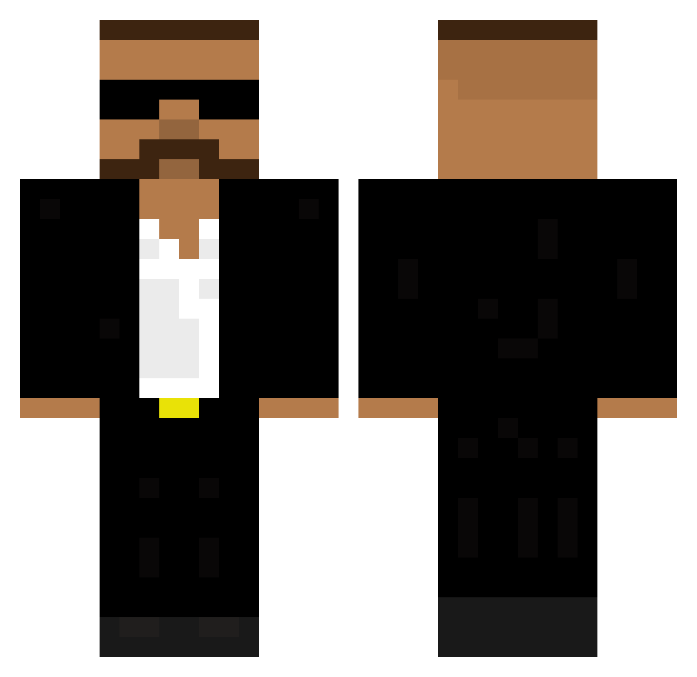P4Bl0Esc0Bar Minecraft skin, front and back view