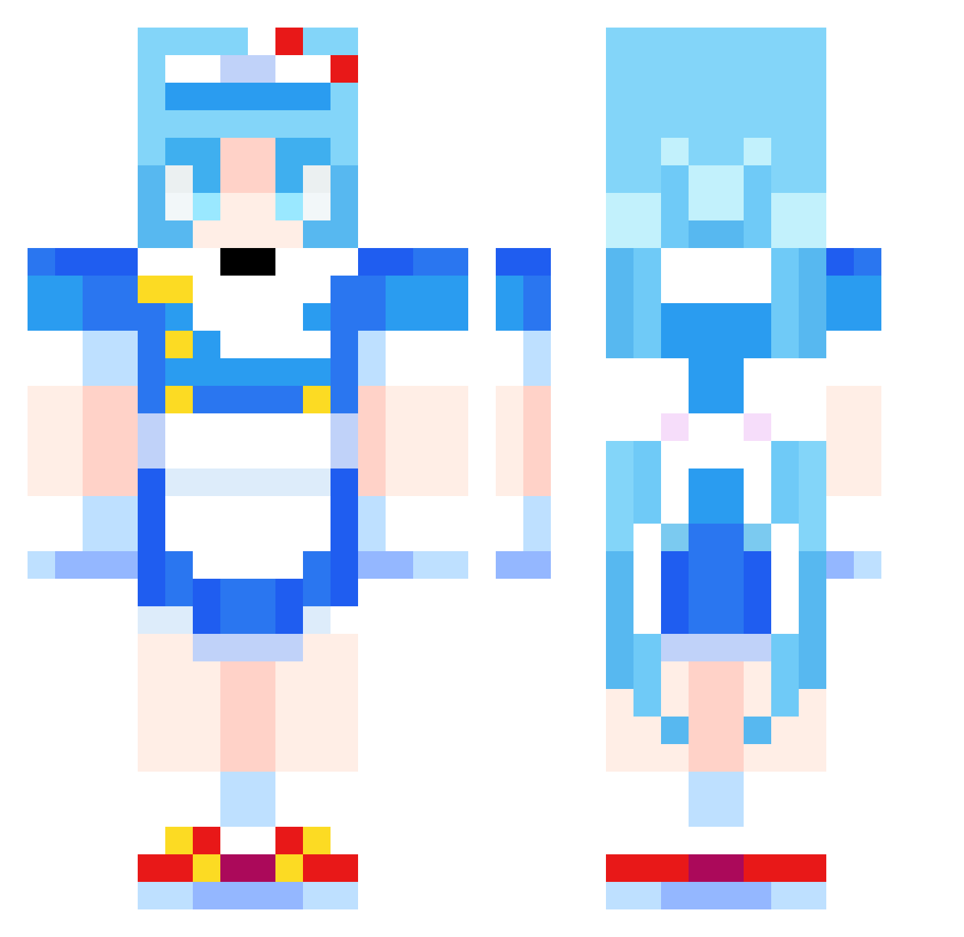 stasiskouim Minecraft skin, front and back view