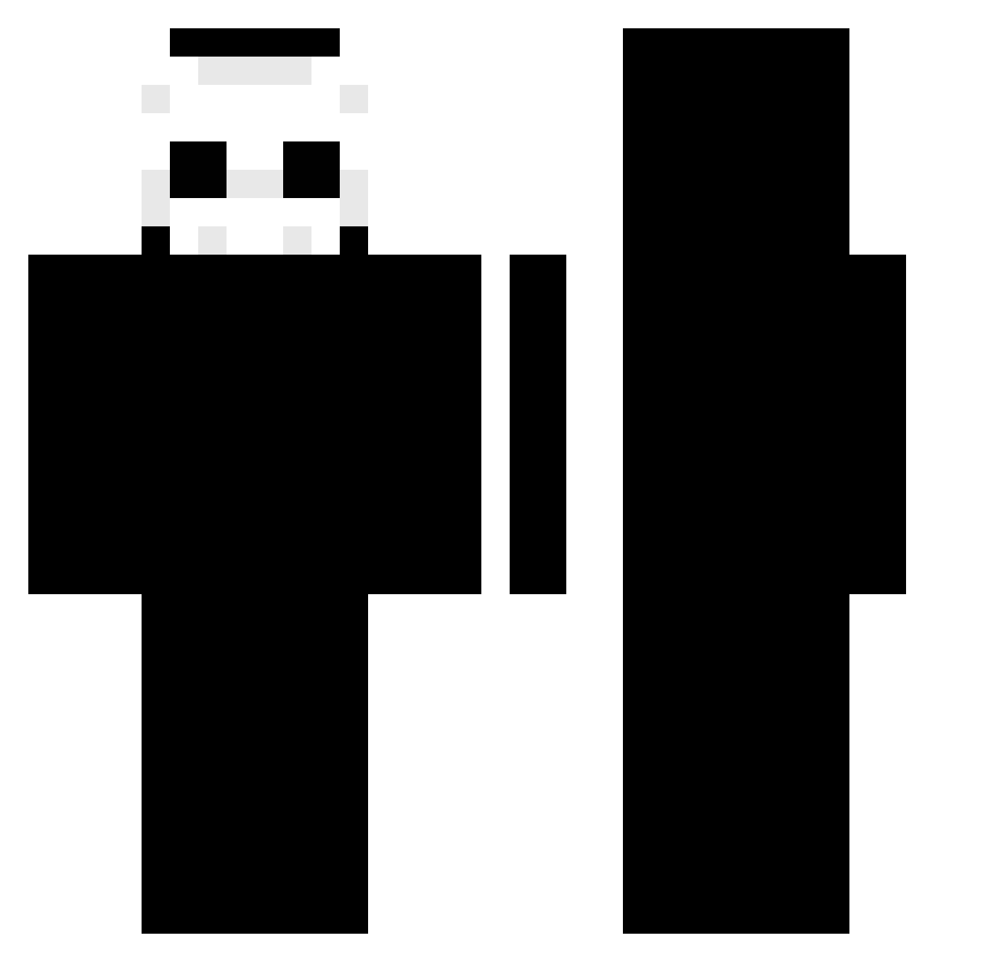 SlurDropper Minecraft skin, front and back view