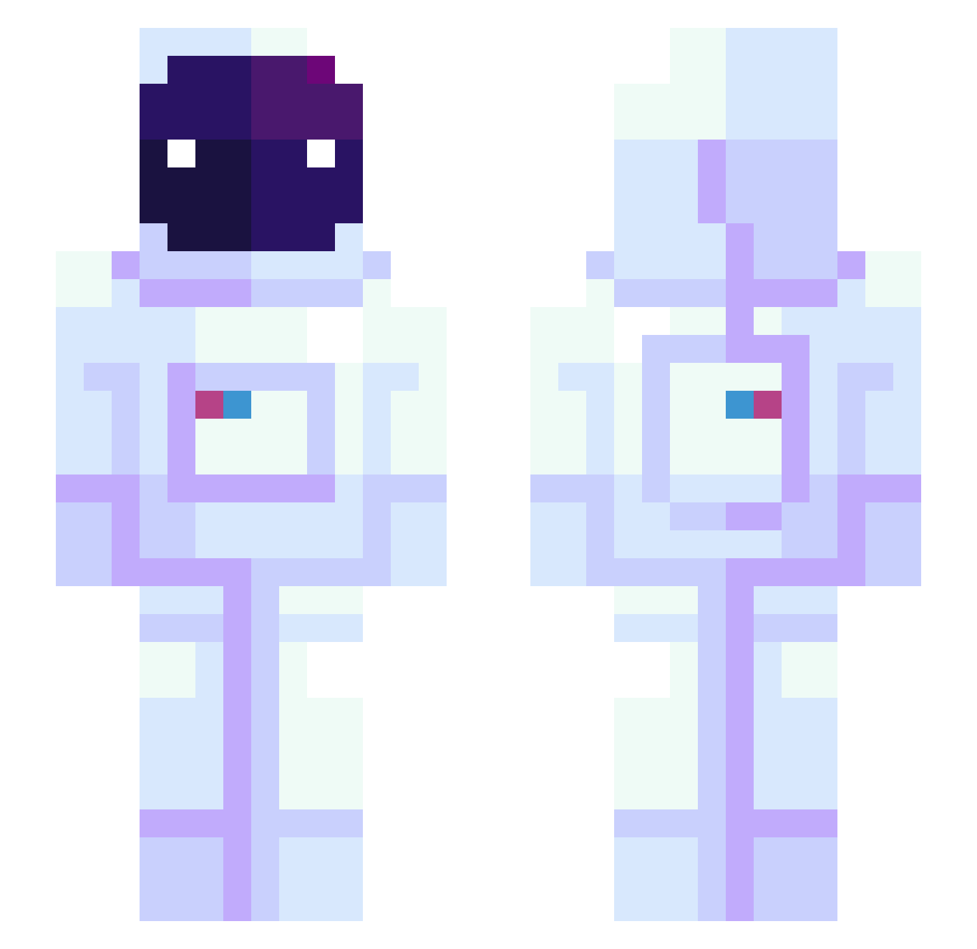 rabbit_cake Minecraft skin, front and back view