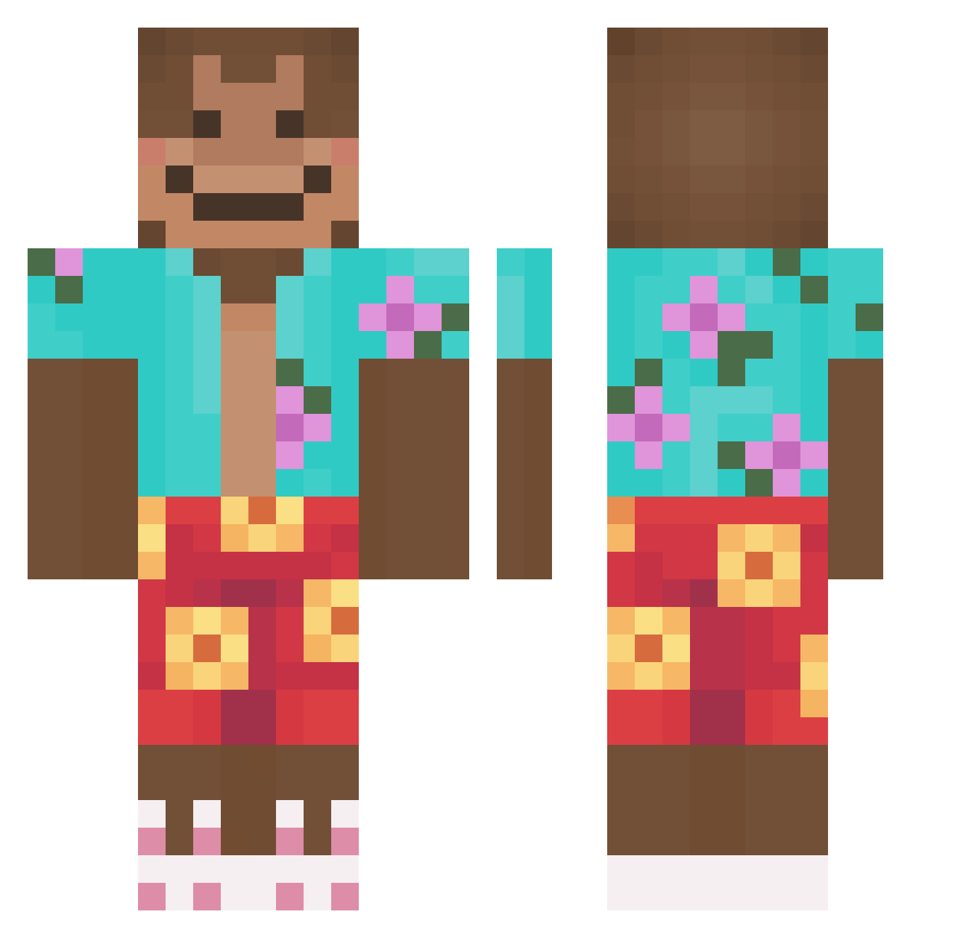 Mattew988 Minecraft skin, front and back view