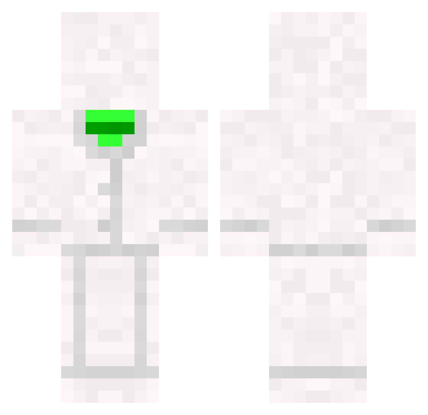 Tome Minecraft skin, front and back view