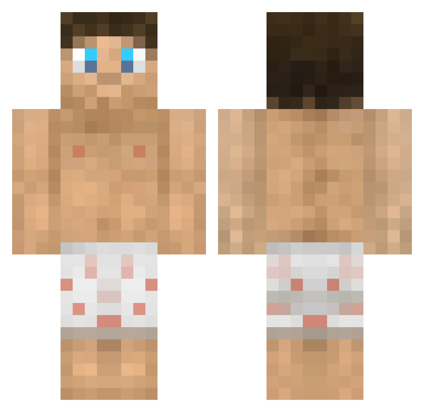 zAiro12 Minecraft skin, front and back view
