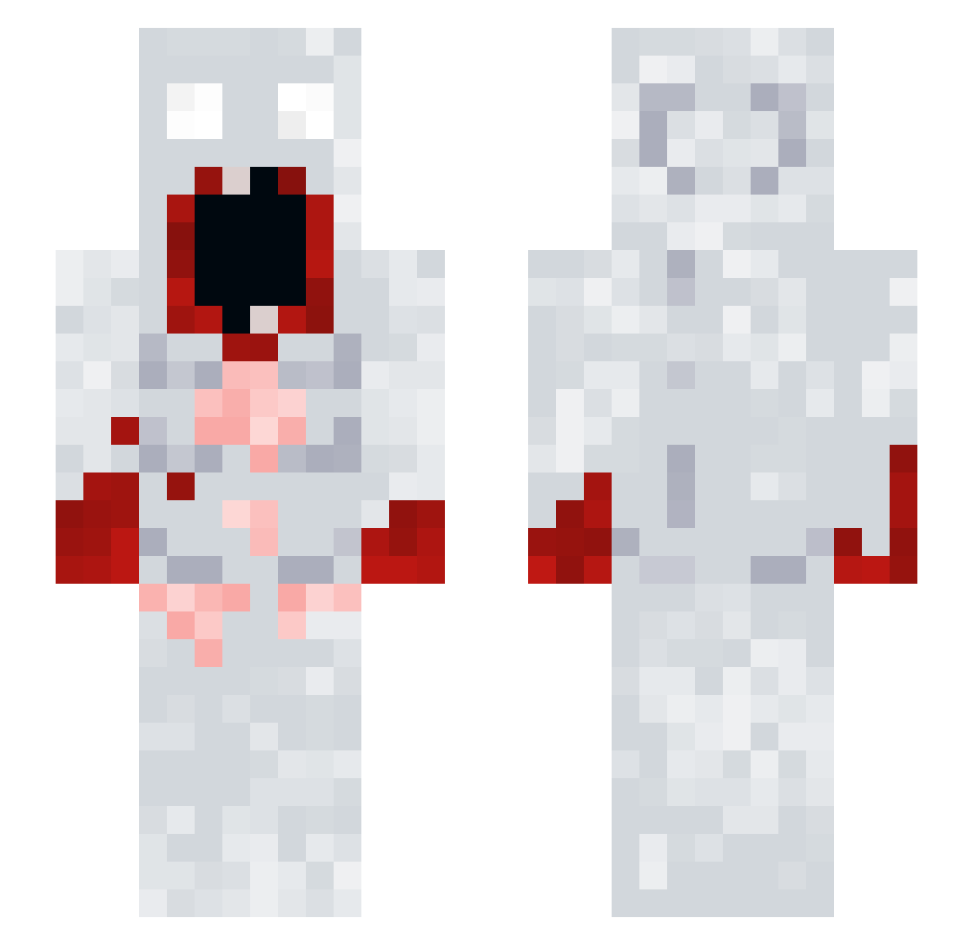 Echo1Dot Minecraft skin, front and back view