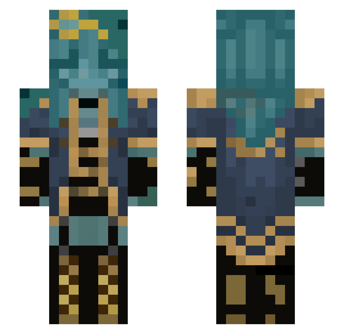 BreezyGoo Minecraft skin, front and back view