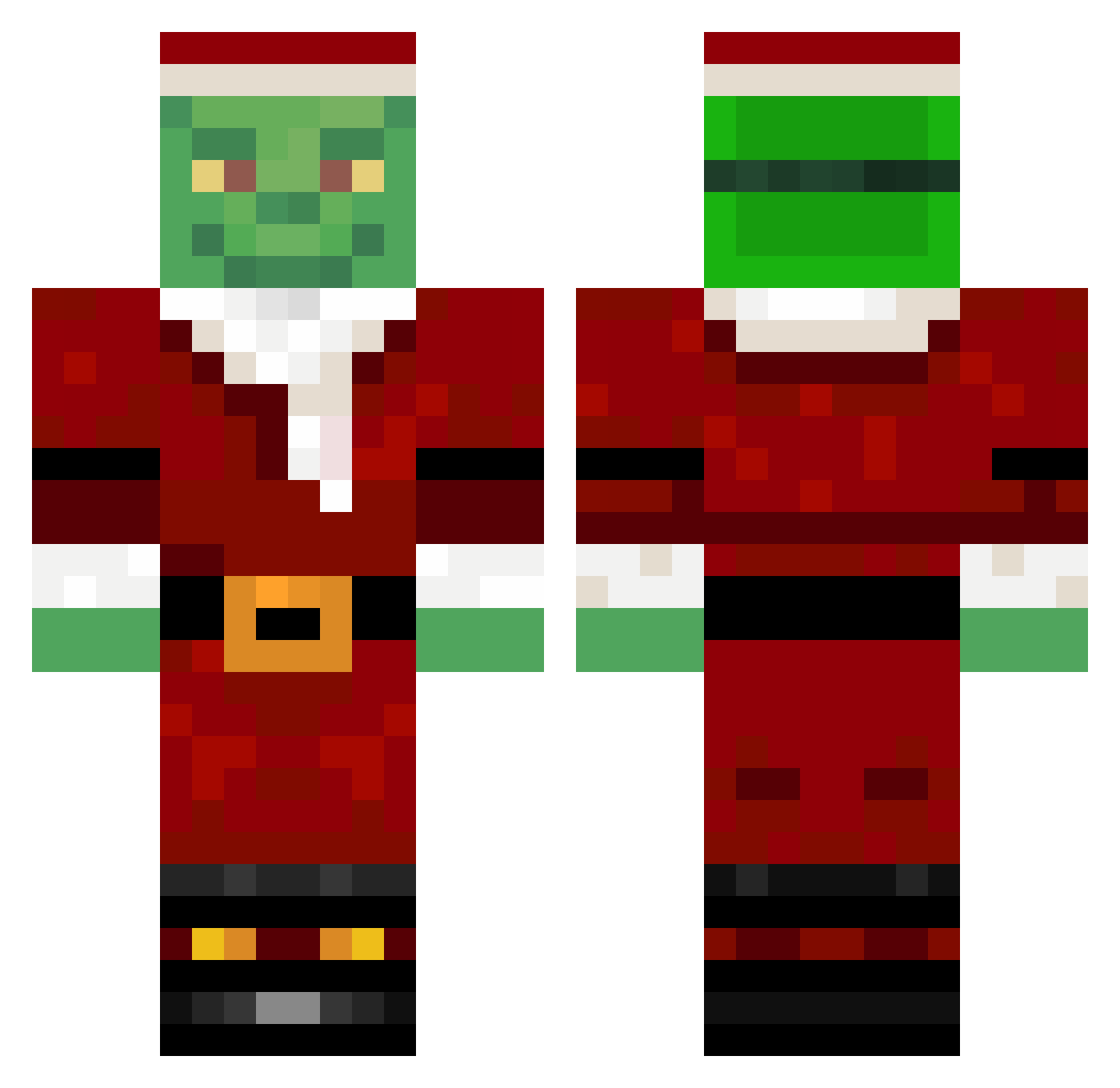 7Blocked Minecraft skin, front and back view