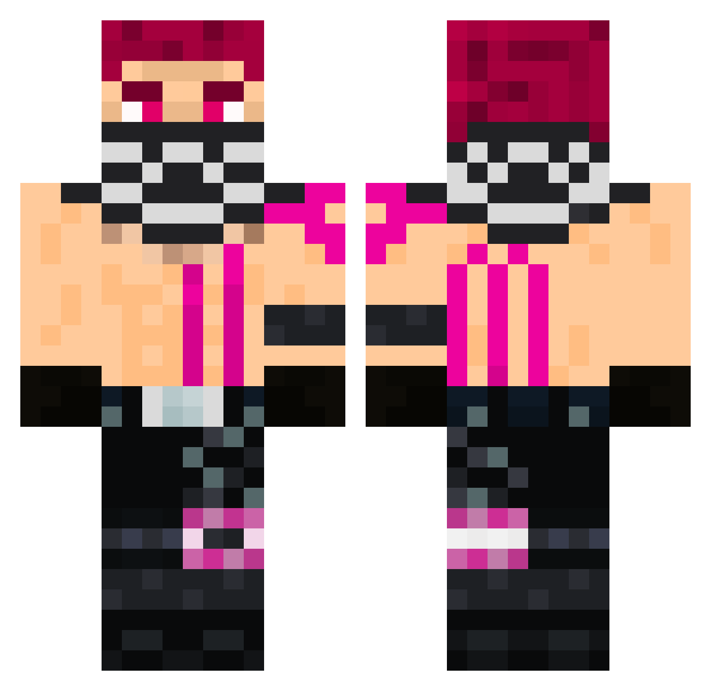 PrometheusG5 Minecraft skin, front and back view