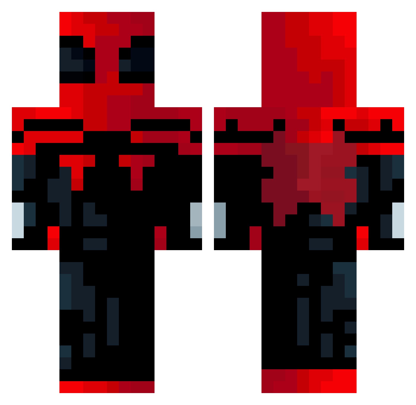 K1rito101 Minecraft skin, front and back view