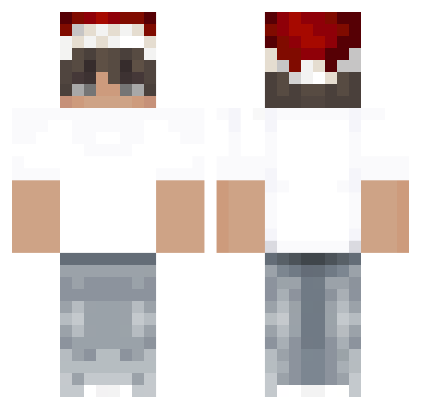 Vinci_77 Minecraft skin, front and back view