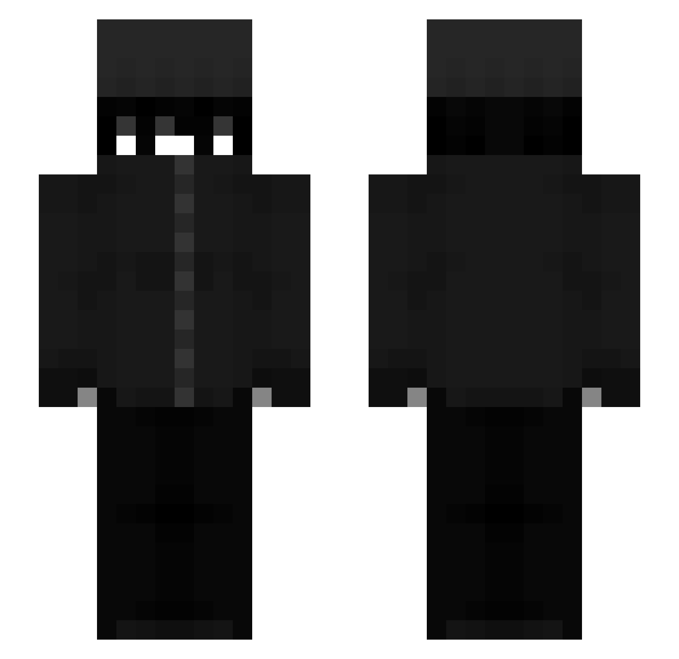 Gordo474777 Minecraft skin, front and back view