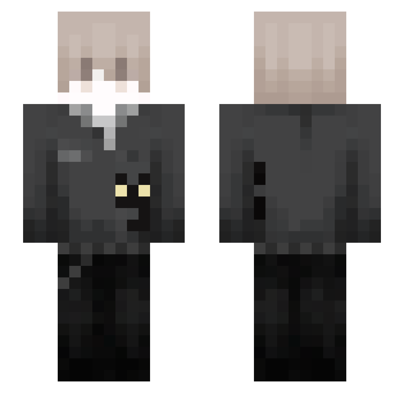 Rexqz Minecraft skin, front and back view