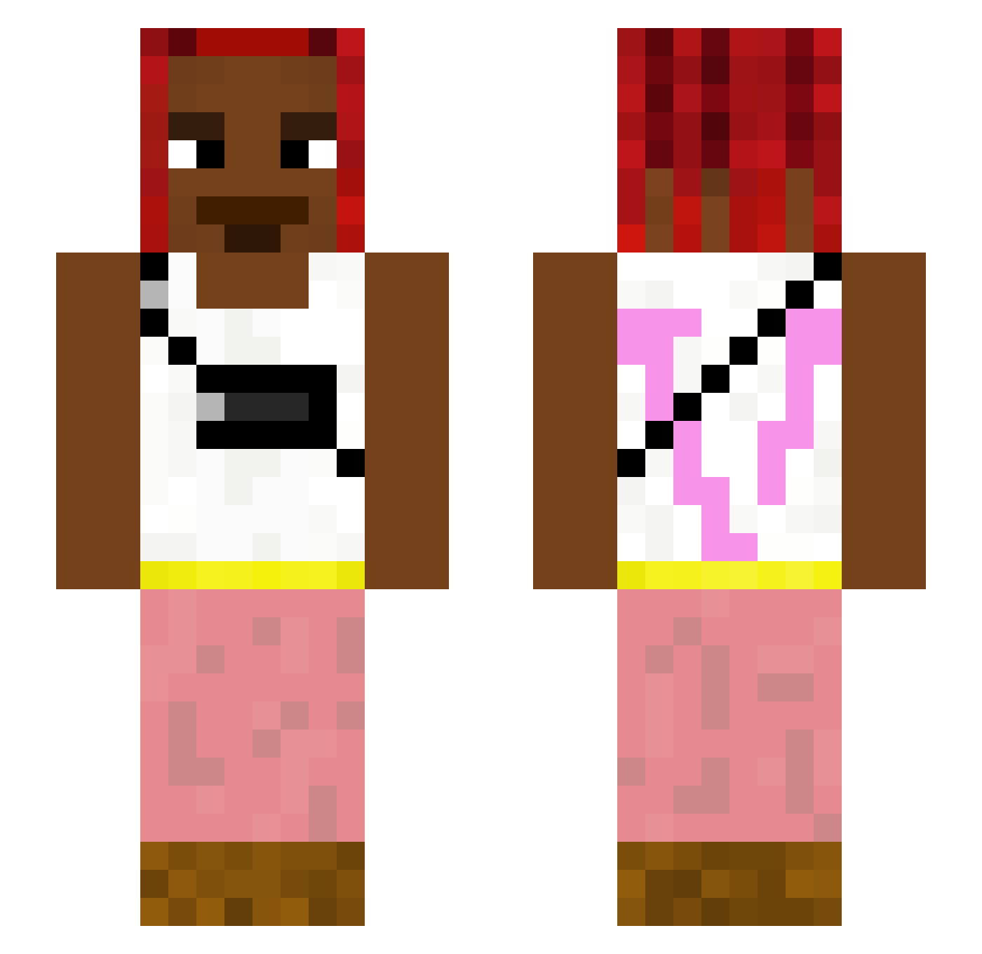 Anton1721 Minecraft skin, front and back view