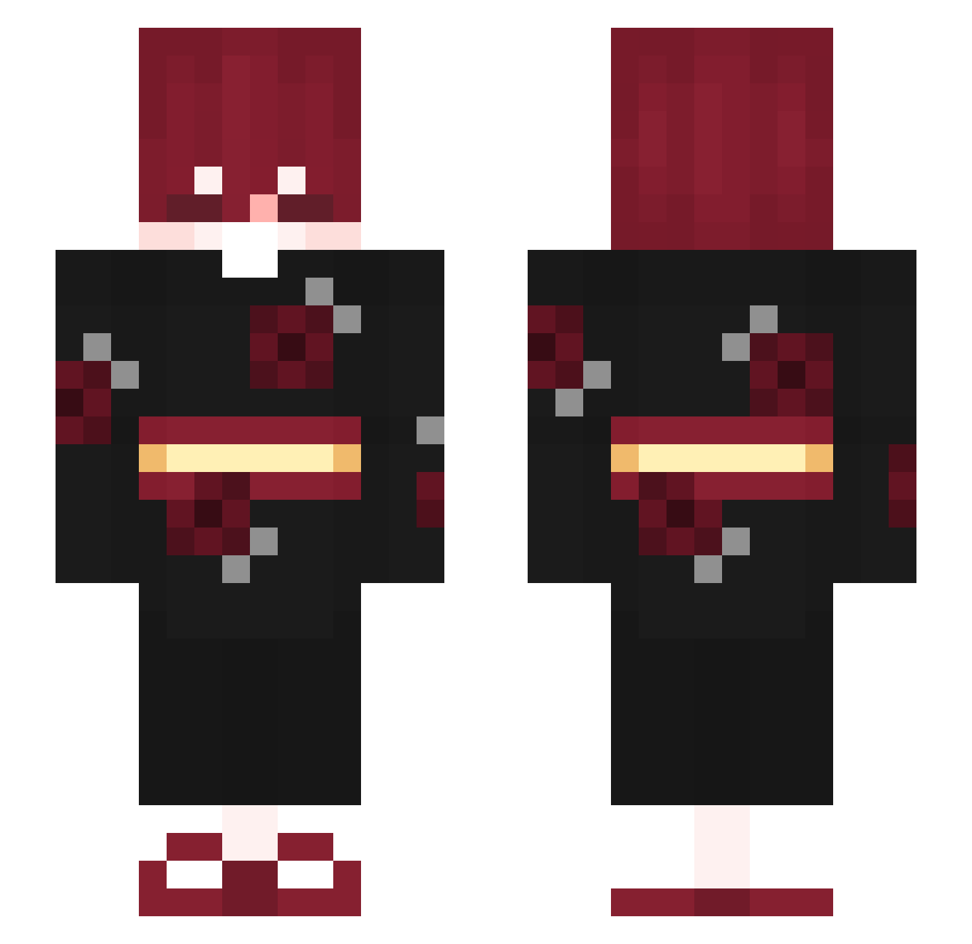 hxh_Leo Minecraft skin, front and back view