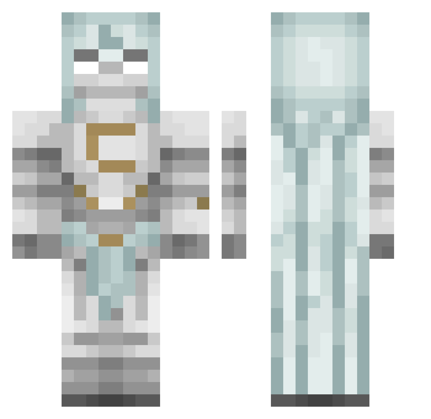 Crinigerous Minecraft skin, front and back view